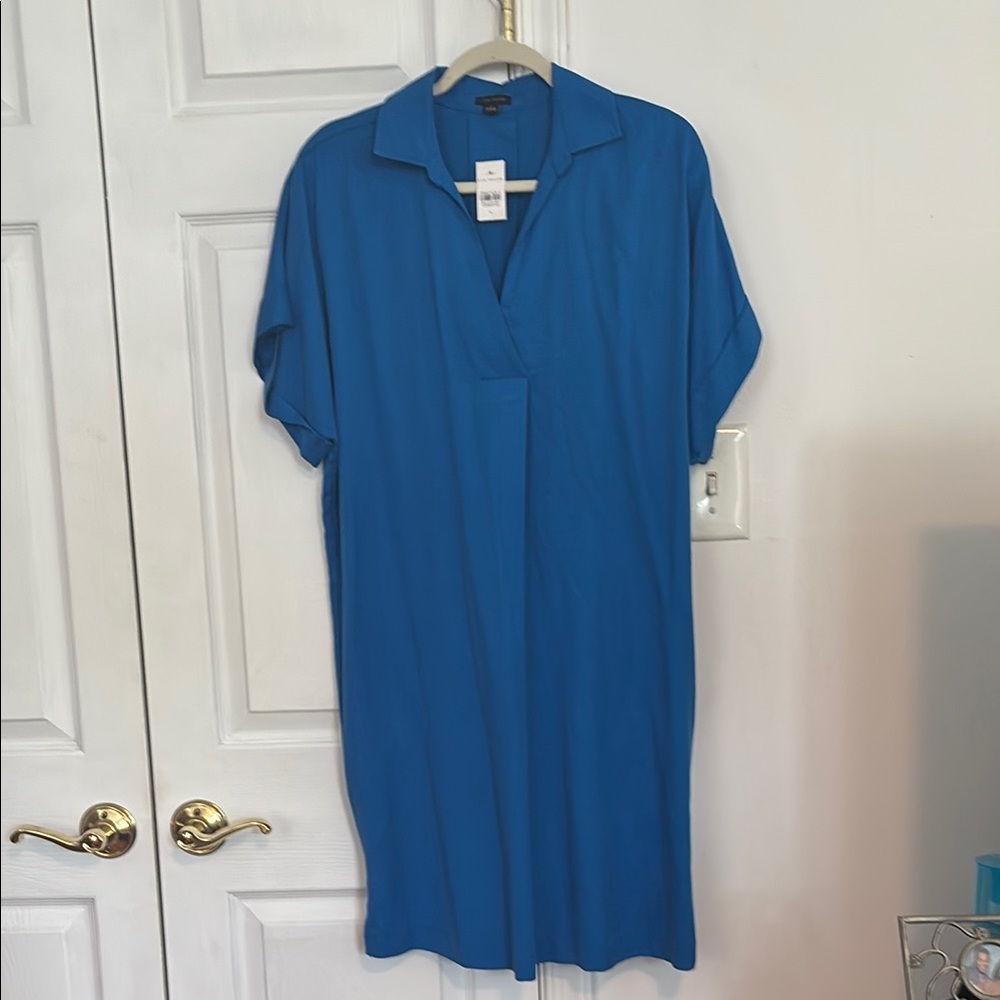 Blue Short Sleeve Dress